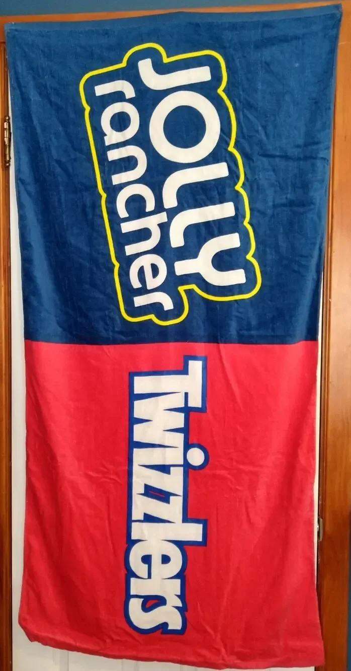 Jolly Rancher Twizzlers 100% Cotton Beach Towel Hershey Candy Promo Blue Red 60